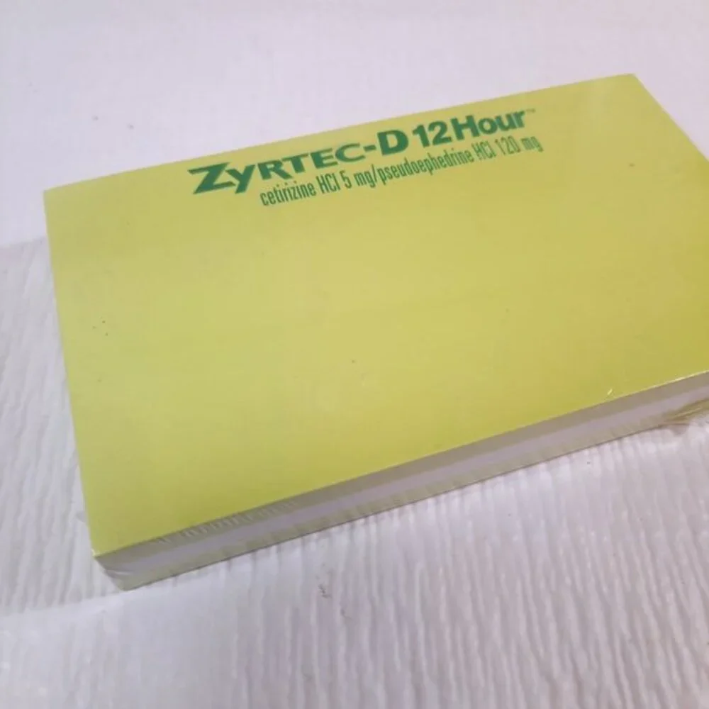 Zyrtec-D 12 hour Sticky‎ Notepad paper memo note pad Pharma promo Pharmaceutical